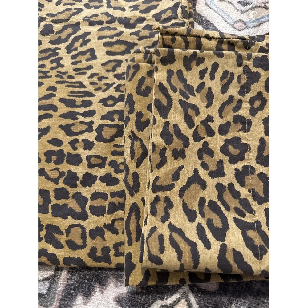 vintage ralph lauren pillowcase standard pair animal print leopard usa cotton